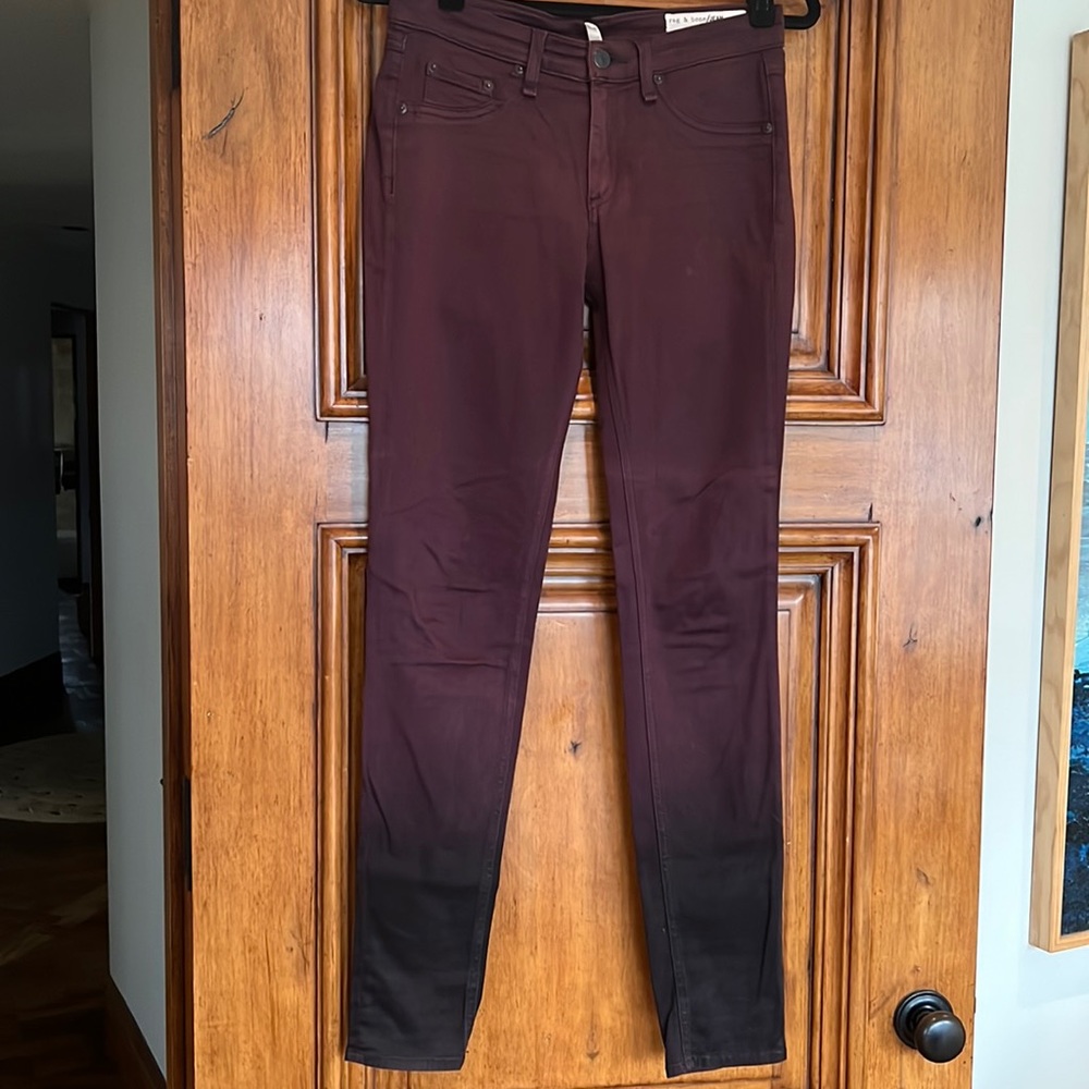 Rag & Bone Wine Ombré skinny legging like soft pants Size 27